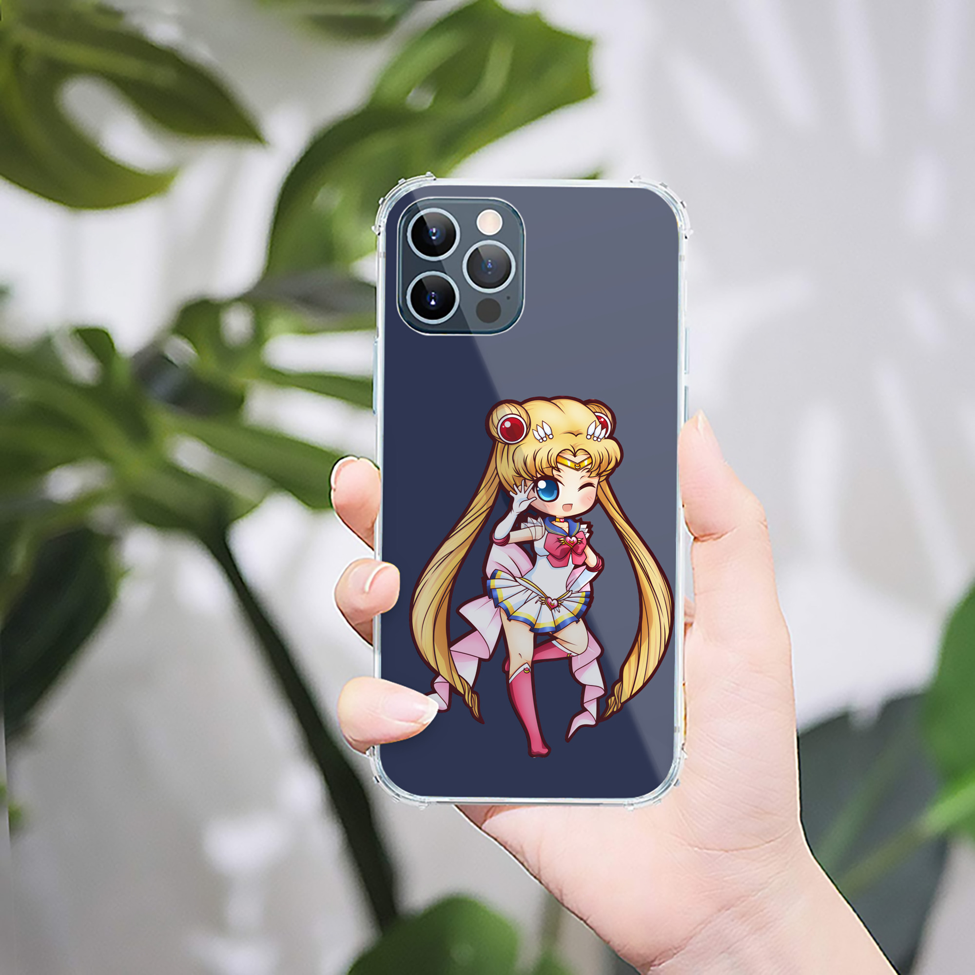 （画像用） 美少女戦士セーラームーン 月野 うさぎ つきの うさぎ Sailor Moon Tsukino Usagi 【iPhone 12シリーズ対応】透明スマホケース（クリアソフトケース）